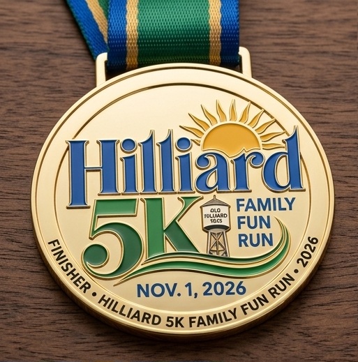 Official Hilliard 5K Finisher Medal